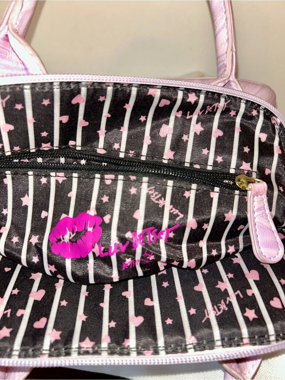 NWOT Betsey Johnson Luv Purple Gold Cat Purse Handbag Bag Designer Ani-mal - Picture 10 of 10